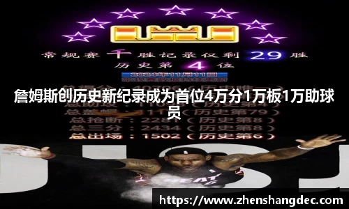 詹姆斯创历史新纪录成为首位4万分1万板1万助球员
